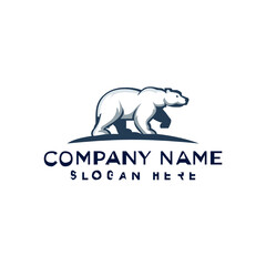 bear logo design template inspiration, vector illustration