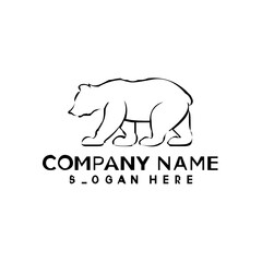 bear logo design template inspiration, vector illustration