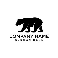 bear logo design template inspiration, vector illustration