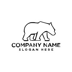 bear logo design template inspiration, vector illustration