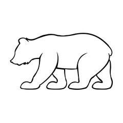 bear logo design template inspiration, vector illustration