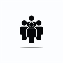 four line mans icon vector