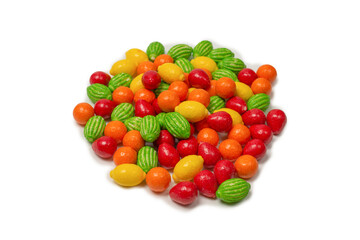 Chewing gums isolated on white background.