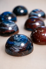 handmade chocolates and sweets in the making