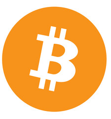 Illustration on white background. A bitcoin coin isolated. Crypto-currency background for virtual money and store of value.