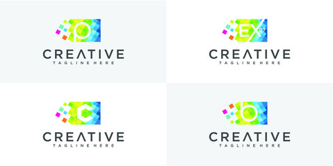 Creative monogram logo template