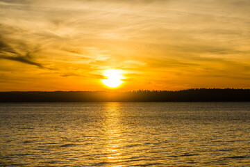 Puget Sound Setting Sun 3