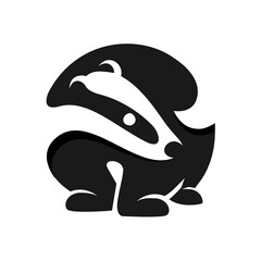 badger logo design template inspiration, vector illustration