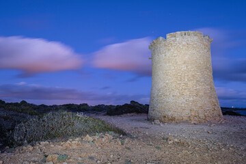 S’Estalella tower, built by Simó Carrió , 1577, Llucmajor, Mallorca, Balearic Islands, Spain