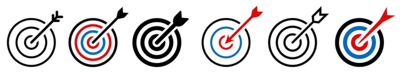 Goal.Set of goals. Target icon. Target, call, goal icon.Vector illustration.