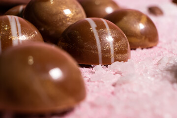 handmade chocolates and sweets in the making