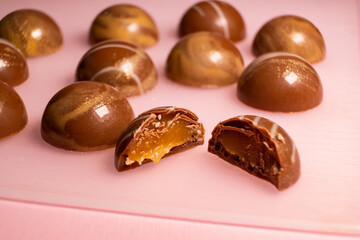 handmade chocolates and sweets in the making