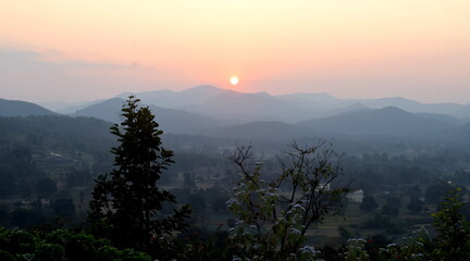 Sunset point at Daringbari, Odisha