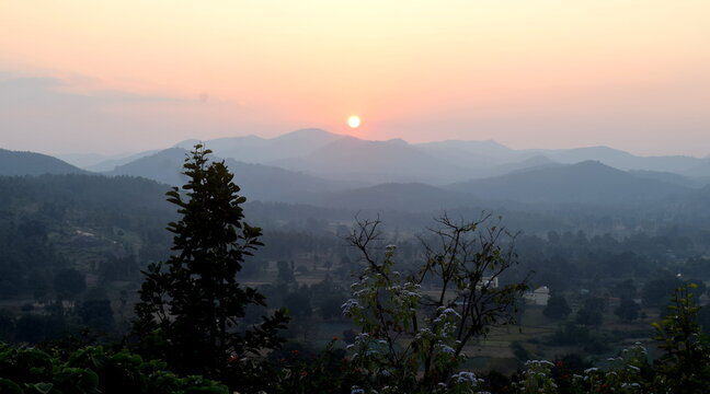 Sunset point at Daringbari, Odisha
