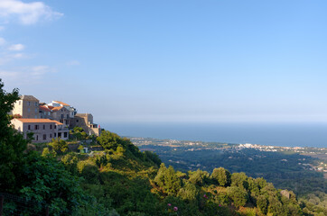 Fototapeta na wymiar San Nicolao village in the eastern coast of Corsica