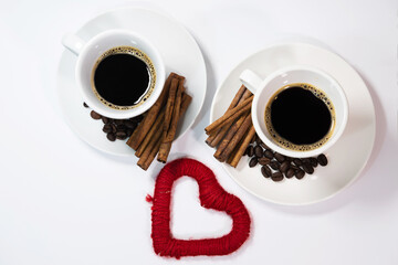 Walentynkowe spotkanie miłosne przy kawie