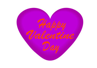pink heart on white