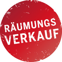 roter Button R&auml;umungsverkauf