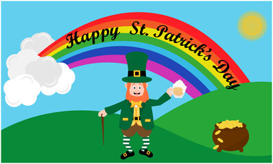 Obraz na płótnie Canvas Saint Patrick's day greeting card