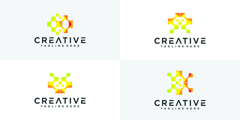 creative monogram logo design