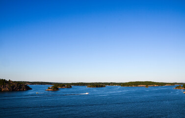 Lifestyle on islands. Stockholm archipelago island, largest archipelago in Sweden, and second-largest archipelago in Baltic Sea.