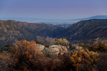 Black Canyon of the Gunnison National Park in Colorado at blue hour