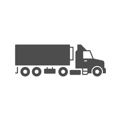 Refrigerator trailer truck glyph icon