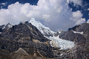 The Sarapo Glacier on the Cordillera Huayhuash circuit, Ancash, Peru