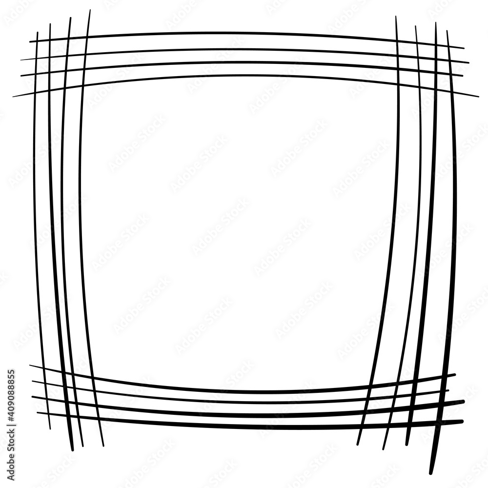 Poster square window hand-drawn. square form vector.
