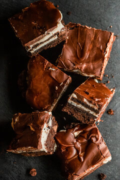 Chocolate Frosted Cookie Brownie Bars