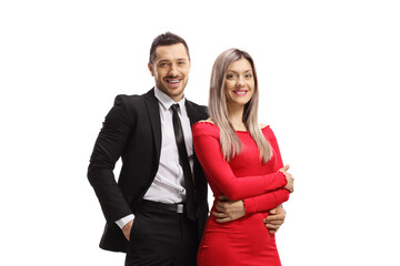 Man and a beautiful woman posing in embrace