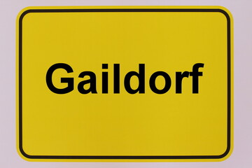 Illustration eines Stadteingangsschildes der Stadt Gaildorf