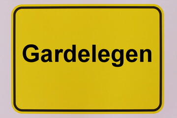 Illustration eines Stadteingangsschildes der Stadt Gardelegen