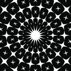 Geometric vector pattern with triangular elements. abstract ornament for wallpapers and backgrounds. Black and white colors.
