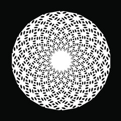 Geometric vector pattern with triangular elements. abstract ornament for wallpapers and backgrounds. Black and white colors.
