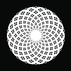 Geometric vector pattern with triangular elements. abstract ornament for wallpapers and backgrounds. Black and white colors.
