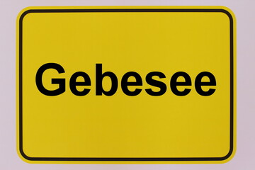 Illustration eines Stadteingangsschildes der Stadt Gebesee