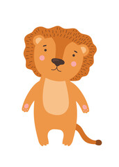 Happy funny cartoon animals set