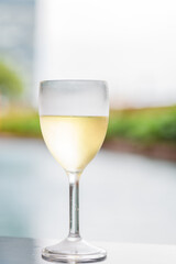 White wine in a glass
