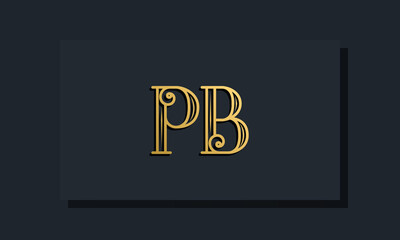 Minimal Inline style Initial PB logo.