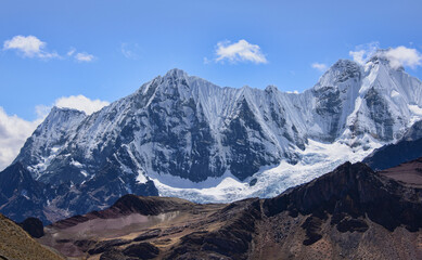 Epic views of Yerupajá on the Cordillera Huayhuash circuit, Ancash, Peru