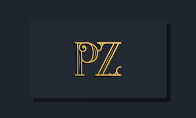 Minimal Inline style Initial PZ logo.
