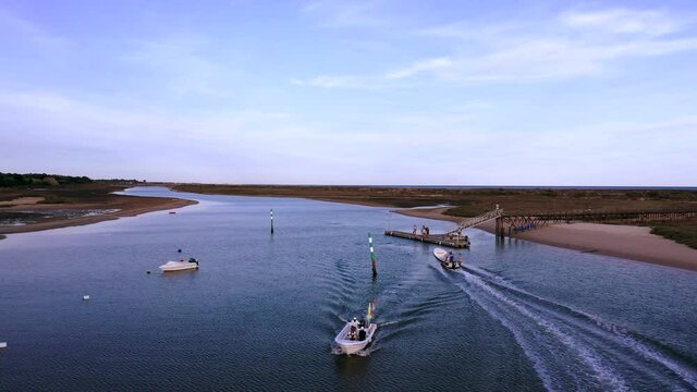Voo de drone ria formosa agarve, Portugal