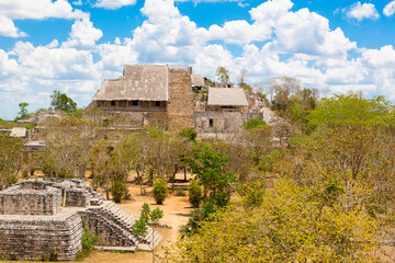 Fototapeta na wymiar Ruins of Ancient Maya city of Ek Balam