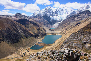 Stunning view of Laguna Jahuacocha and the entire Cordillera Huayhuash, Ancash, Peru © RaquelMogado