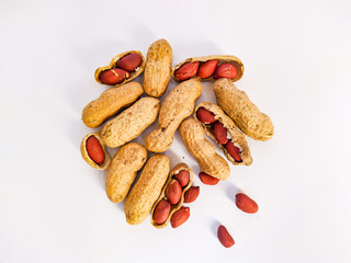 Peanuts Isolated On White Background