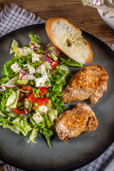 Healthy lunch menu.