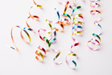 holiday ribbons on the white background