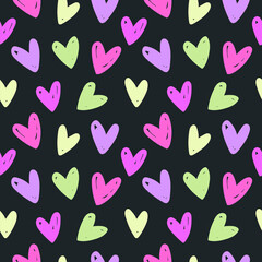 Hand drawn love pattern
