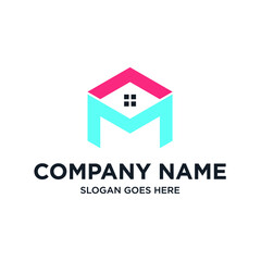 Fototapeta premium modern geometric simple logo design initiasl branding ,icon. vector ilustration .
